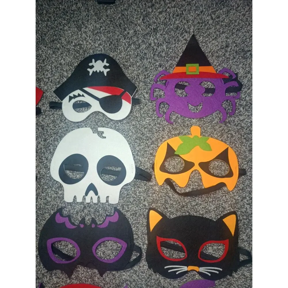 Lot 18 New Kids Halloween Costume Eye Masks Party Classroom Teacher Prize Set